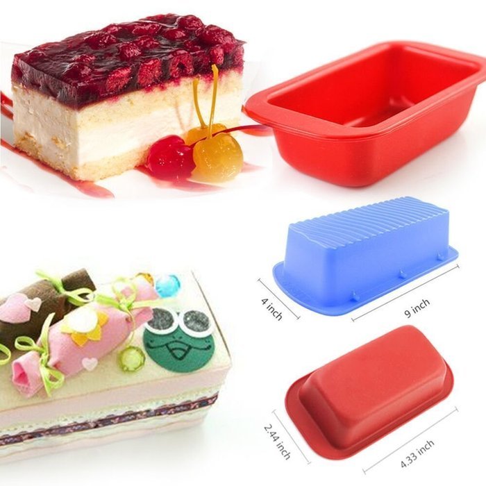 Bakeware Sets Rectangle Non-stick Mould Toast Bar Bread Cake Baking Mold Silicone Bakeware Pan mould for cake...
