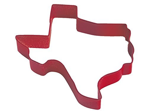 R&M Texas 3.5" Cookie Cutter Red With Brightly Colored, Durable, Baked-on Polyresin Finish
