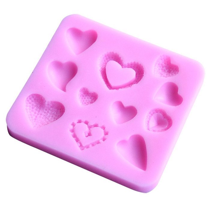 Yunko 11 Mini Hearts Silicone Fondant Sugar Craft Cake Chocolate Mold Decorating Mold Tool N3