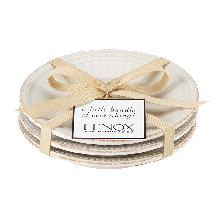 Lenox French Perle Groove Plates (Set of 3), Mini, Multicolor N2