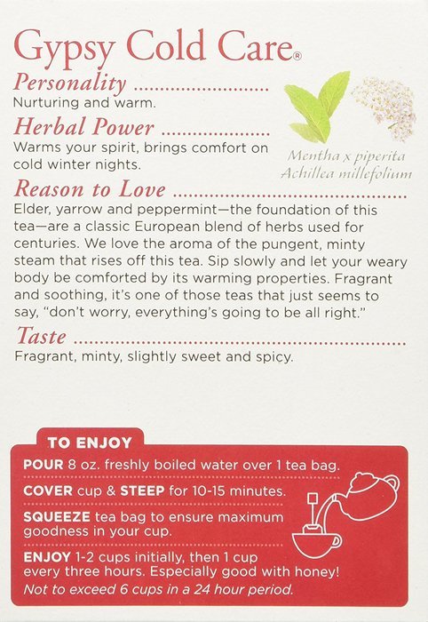 Traditional Medicinals Gypsy Cold Care Herbal Tea - 16 Tea Bags N2