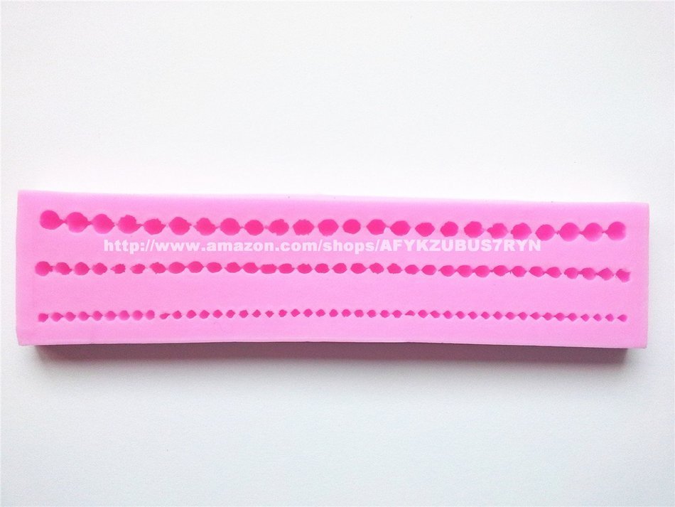 Pearl Necklace Shaped Silicone Mould for Fondant Cake Sugar Paste Cake Decoration 3d Cake Toppers Mold Soap Mold...