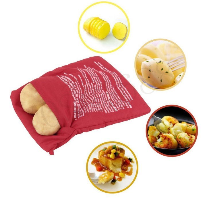 YOSA Washable Cooker Bag Baked Potato Microwave Cooking Potato Quick Fast Kitchen Dining Tools N2