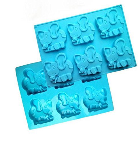 12 Cups Baby Elephant Shape Chocolate Mold Silicone Cake Moulds Household Diy Cake Baking Tools