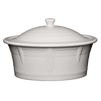 2.81 Qt. Round Covered Casserole Color: White