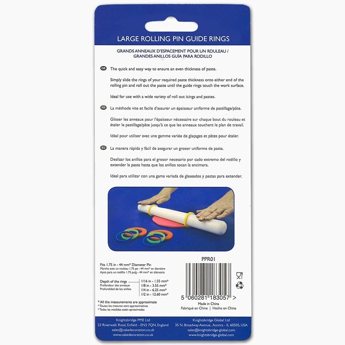 PME Large rolling pin guide rings N3