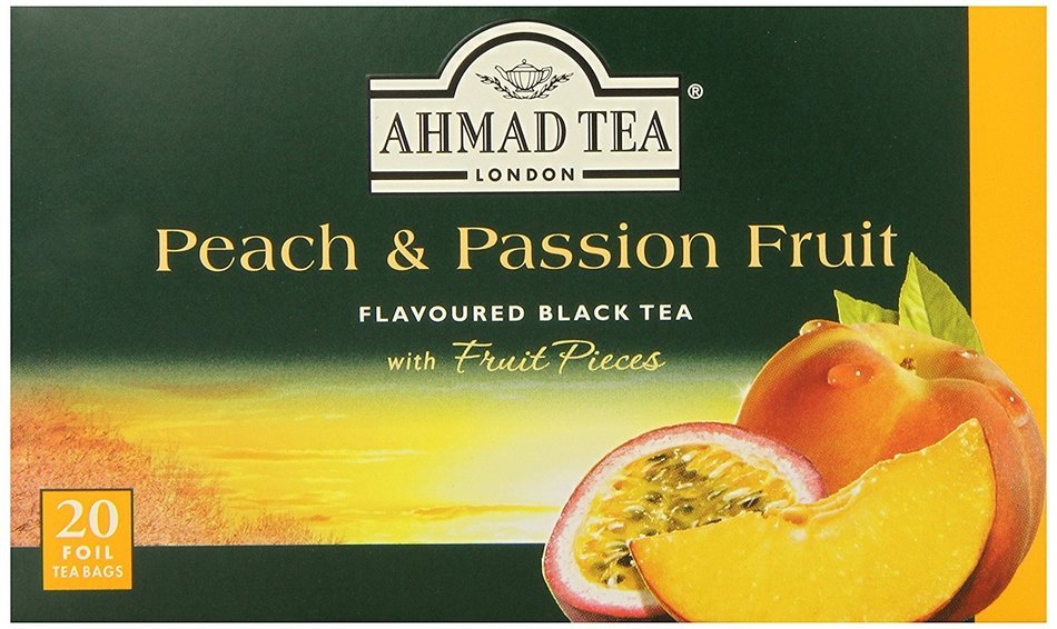 Ahmad Tea Peach & Passion Fruit Black Tea, 20-Count Boxes (Pack of 6) N2