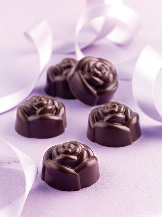 Longzang DIY Silicone Mold Tray 15-cavities Rose Flower Shape Chocolate Sugar Ice Cake Candy Baking Mold Silicone... N2