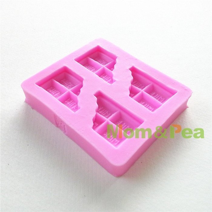 Mom&pea 0640 Broken Milk Chocolate Shaped Silicone Mould for Fondant Cake Sugar Paste Cake Decoration 3d Cake... N4