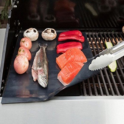 JIEPING Dishwasher Safe Bonus Baking Mat Using on OutDoor Charcoal Grill Black & 4033cm N5