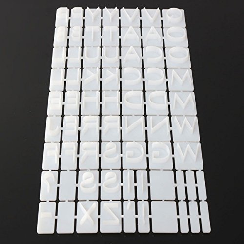 Letters Cake Baking Mold Embosser Cutter Fondant Biscuit Cookie Mould Plastic N5
