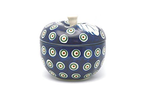 Polish Pottery Apple Baker - Large - Peacock