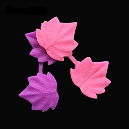 "Maple Leaf Silicone Press Mold Fondant Cake Mould" shopping N3