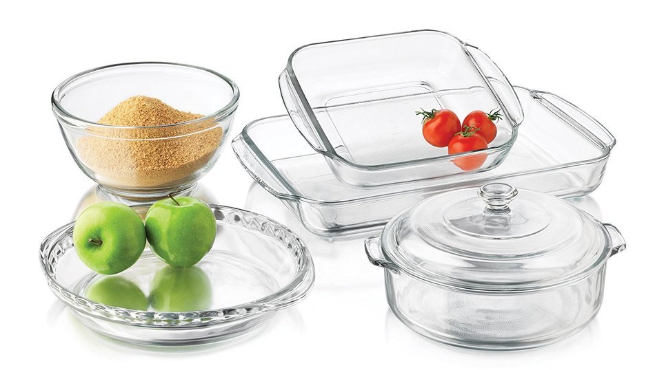 Libbey 56291 6 Piece Bakeware, Clear