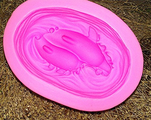 New Arrival! Design 356 Dolphin Shape Silicone Mold, 3D Fondant Mold,Soap Mold,Chocolate Mold,Cake Decoration... N2