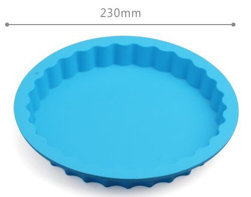 Blue 8-inch Round Platinum Silicone Cake Mold