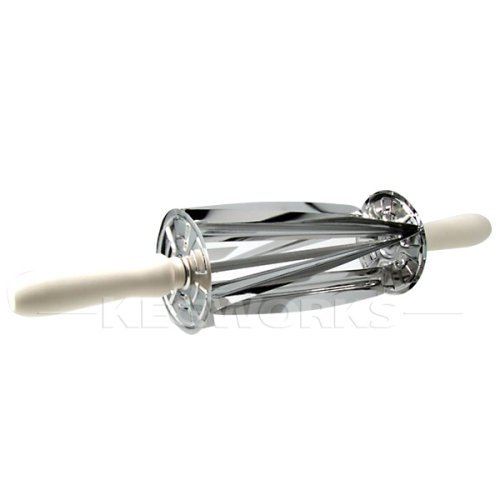 Thunder Group Croissant Cutter Pastry Roller Stainless Steel with Plastic Handles CRCCT038