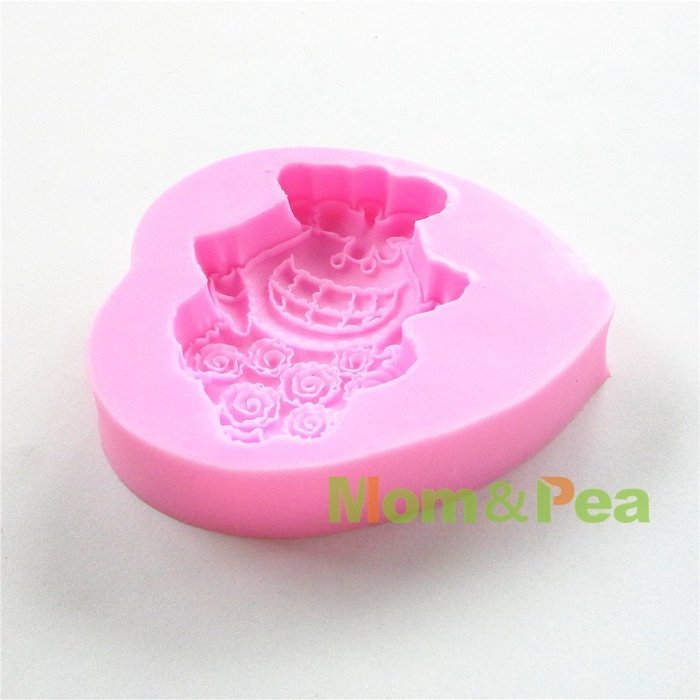 Mom&pea 0621 Happy Sheep Shaped Silicone Mould for Fondant Cake Sugar Paste Cake Decoration 3d Cake Toppers Mold... N3