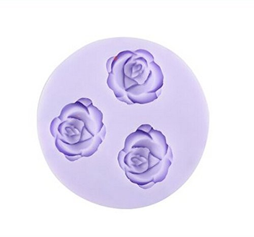 Autek Rose Fondant Soap Cake Cookie Decorating Silicone Mold #147 N2
