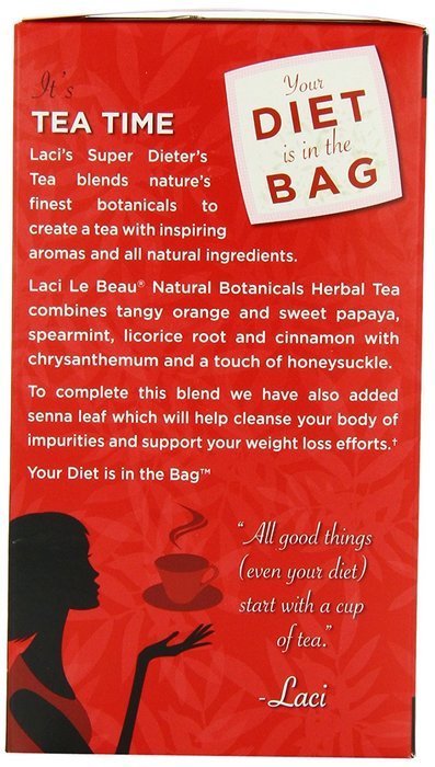Laci Le Beau Super Dieter's Tea, All Natural Botanicals, 60-Count Box (Pack of 2) N4
