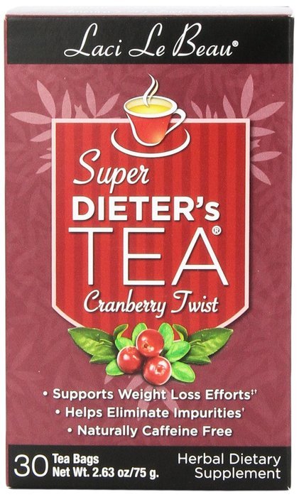Laci Le Beau Super Dieter's Tea, All Natural Botanicals, 60-Count Box (Pack of 2) N8