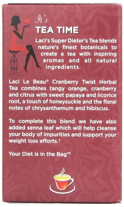 Laci Le Beau Super Dieter's Tea, All Natural Botanicals, 60-Count Box (Pack of 2) N9