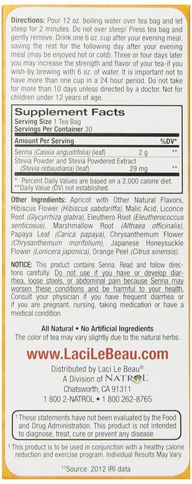 Laci Le Beau Super Dieter's Tea, All Natural Botanicals, 60-Count Box (Pack of 2) N16