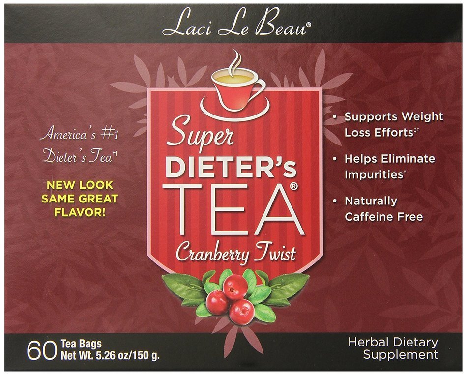 Laci Le Beau Super Dieter's Tea, All Natural Botanicals, 60-Count Box (Pack of 2) N23