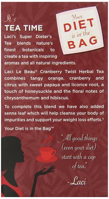 Laci Le Beau Super Dieter's Tea, All Natural Botanicals, 60-Count Box (Pack of 2) N24
