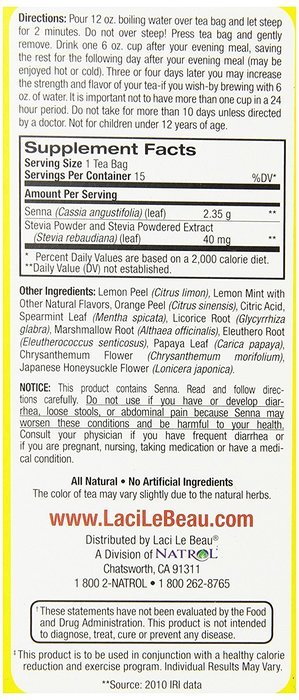 Laci Le Beau Super Dieter's Tea, All Natural Botanicals, 60-Count Box (Pack of 2) N32