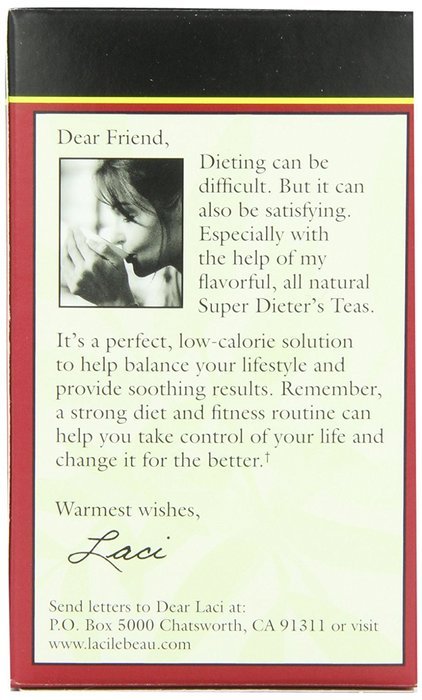 Laci Le Beau Super Dieter's Tea, All Natural Botanicals, 60-Count Box (Pack of 2) N37
