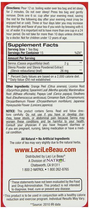 Laci Le Beau Super Dieter's Tea, All Natural Botanicals, 60-Count Box (Pack of 2) N40