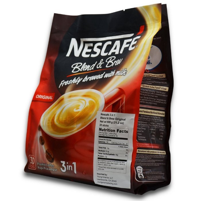 4 PACK ★ Nescafe Improved 3 in 1 Original (was Regular) Pre mix Instant Coffee ★ Creamier, Tastier ★ Make Your... N2