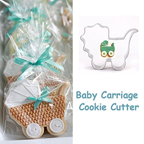 Stainless Steel Baby Carriage Shape Cookie Cutter Cake Baking Mold shopping N3