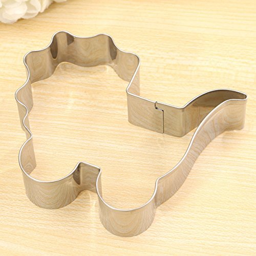 Stainless Steel Baby Carriage Shape Cookie Cutter Cake Baking Mold shopping N5