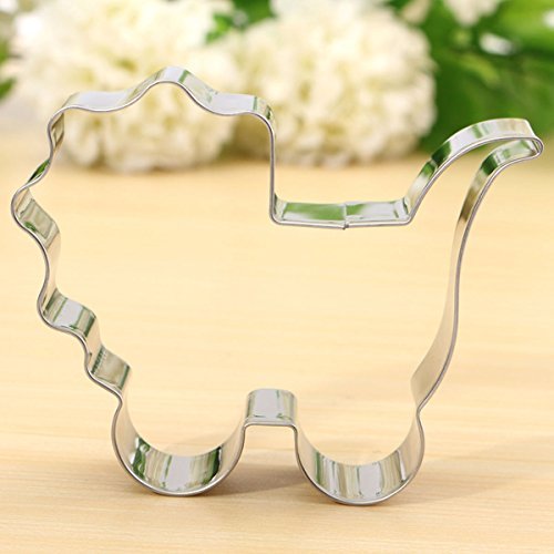 Stainless Steel Baby Carriage Shape Cookie Cutter Cake Baking Mold shopping N6