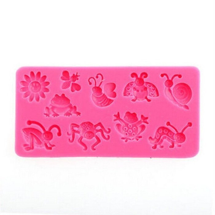 Bhbuy 1*bakeware Pink Insect Shape Silicone Baking Mold Jelly Cake Pan Mould DIY Tools N2
