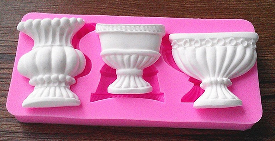 Design 551 European classical flower vase Silicone Mold,Sugar Mold, Chocolate Mold, Cake Decoration Tool N2