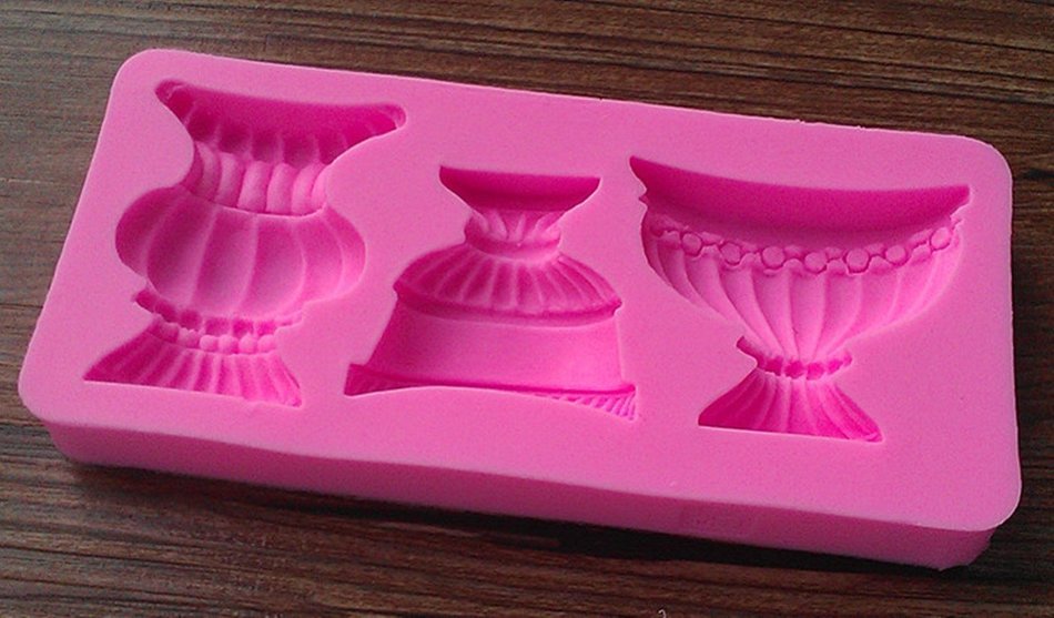 Design 551 European classical flower vase Silicone Mold,Sugar Mold, Chocolate Mold, Cake Decoration Tool N5