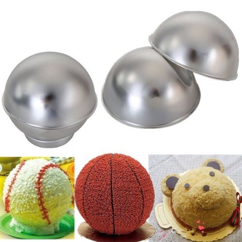 Creative 3D Sports Ball Shaped Cake Pan Baking Mold Set shopping N2