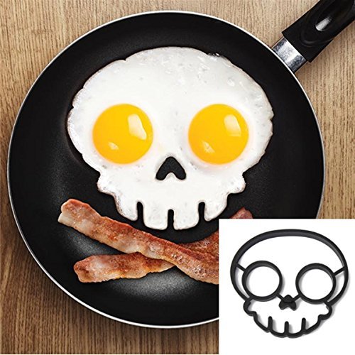 "Silicone Skull Egg Frying Mold Breakfast Pancake Mould" shopping N2