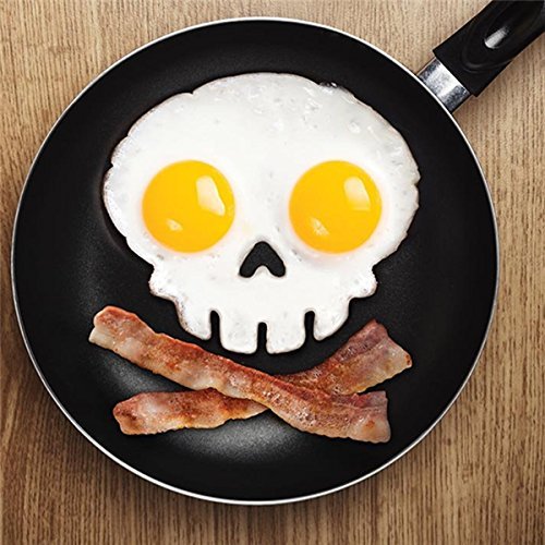 "Silicone Skull Egg Frying Mold Breakfast Pancake Mould" shopping N3