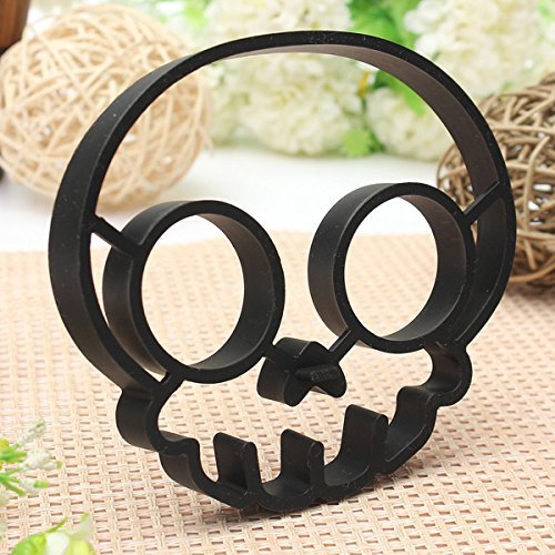 "Silicone Skull Egg Frying Mold Breakfast Pancake Mould" shopping N6