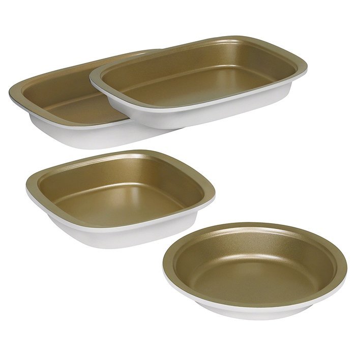 Baker's Secret Bake & Serve 4-pc Set, Deep Sea & Gold N7