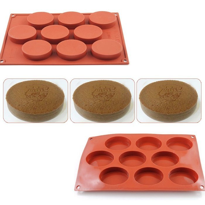 AYAMAYA Thanksgiving Gift 9-Cavity Silicone Cake Mold Candy Jelly Mould Soap Mold Oval Bakeware