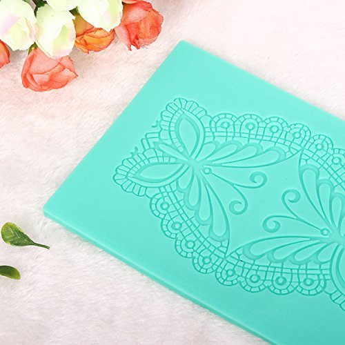 "Butterfly Lace Cake Mold Silicone Fondant Sugar Mould" shopping N6