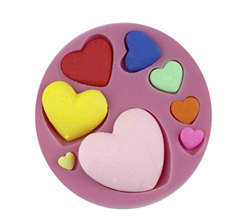 Autek Various Heart Fondant Soap Sugar Craft Cake Cookie Decorating Silicone Mold #131