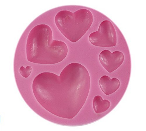 Autek Various Heart Fondant Soap Sugar Craft Cake Cookie Decorating Silicone Mold #131 N2