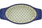 Polish Pottery Oval Baker with Handles 18-inch Classic Americana N2
