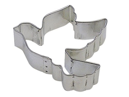 CybrTrayd R&M Dove Tinplated Steel Cookie Cutter and Cookie Recipe, 3.5-Inch, Silver, Bulk Lot of 12